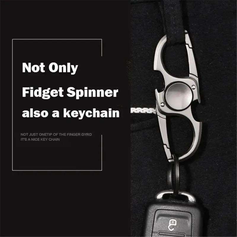 New Edc Fidget Spinner Keychain, Bottle Opener & Anti-Anxiety Toy, 3-In-1 Stress Relief Tool For Adults, Teens & Kids