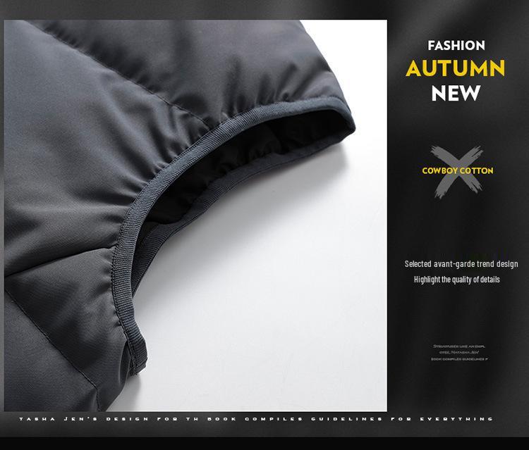 Windproof Korean-Style Unisex Down Vest: Warm, Trendy, Plus Size, Autumn/Winter, Two-way Zipper, for Couples & Teens