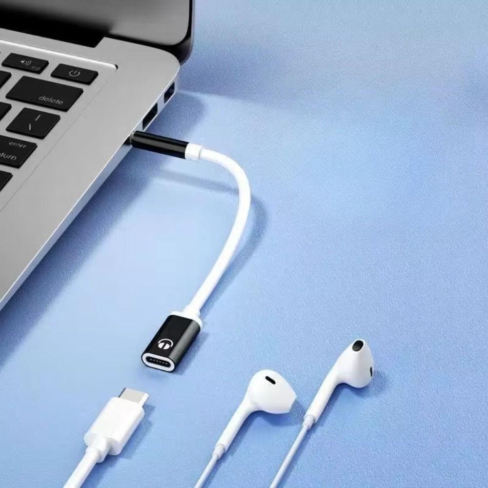 3,5mm samec na USB-C samice adaptérový kabel pro sluchátka, přenosný Aux kabelový konvertor, audio kabelový vodič
