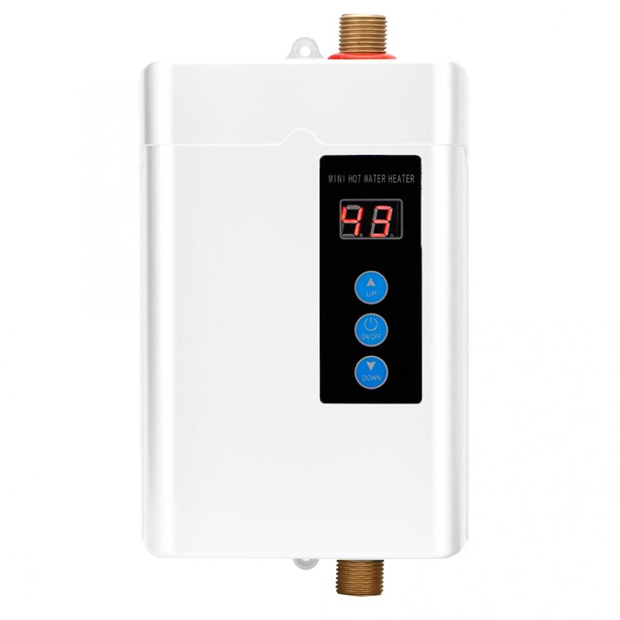 Digital Electric Water Heater Remote Control Instantaneous Tankless Water Heater for Kitchen Bathroom Shower Water Fast Heating