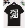 European Size Men's Summer Short-Sleeve T-Shirt with Lettering Print - Casual Round Neck Tee, Short Sleeve Regular Fit for Spring/Summer