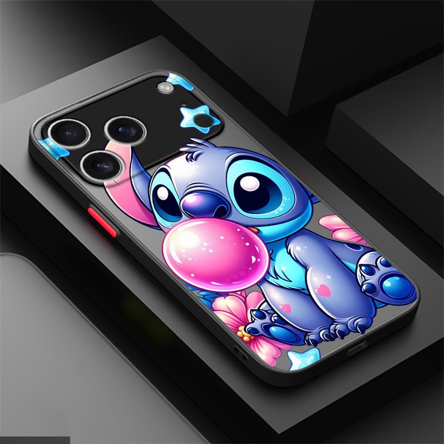 Case for iPhone 17 Pro Max 17e 7 8 SE Air XS XR 15 16 Plus 14 11 12 13 Mini Back Phone Cover Cartoon Stitch