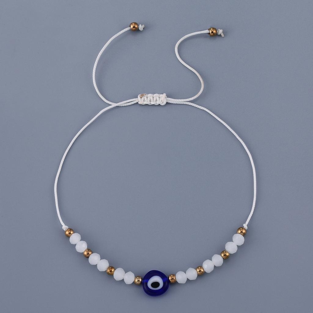 Crystal Rice Bead Bead Woven Demon'S Eye Bracelet Set Glazed Eye Bead Bracelet 12