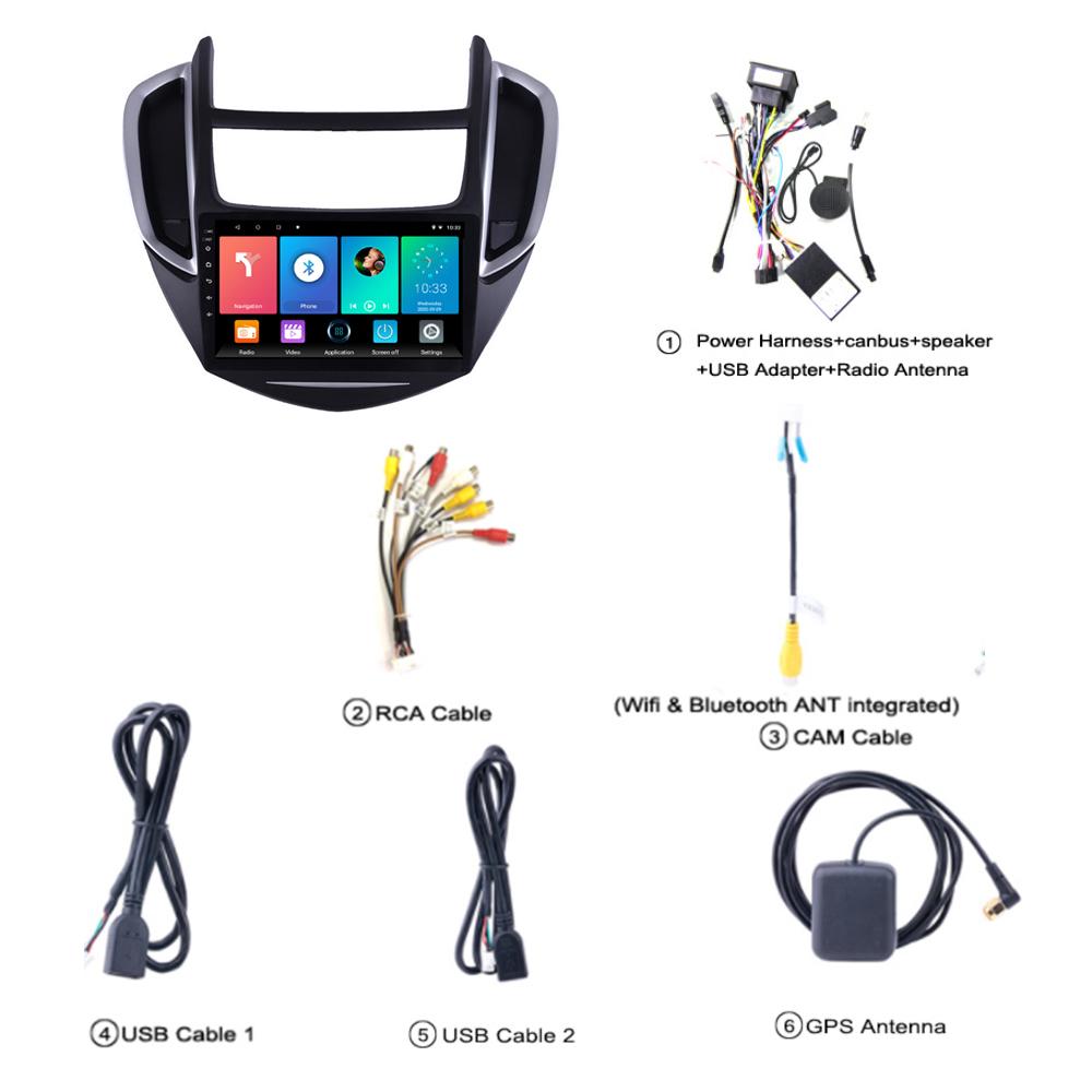 icreative Lecteur multimédia autoradio Android pour Chevrolet Trax 2014-2016 stéréo GPS Navigation Carplay voiture stéréo Headunit dispositif