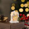 Micro Landscape Ornament Energy-Saving White Resin Small House Festival Party Decor Exquisite Christmas Decoration Gift For Home