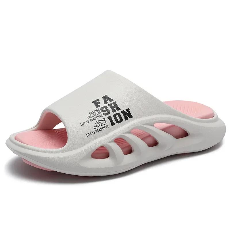 Fashion Summer Men's Slippers Hollow Sandals Men EVA Soft Non-slip Casual Shoes Lightweight Comfortable Indoor Flip Flop Ciabatte Uomo