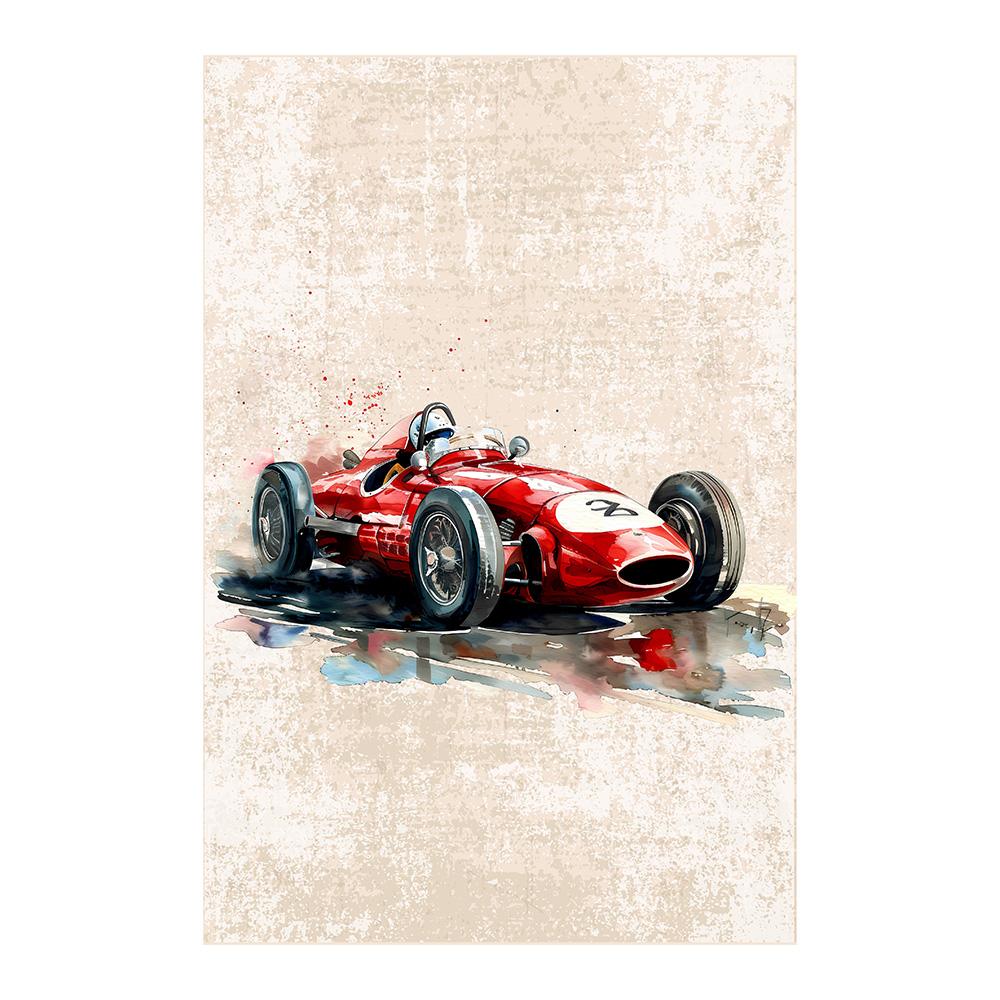 Retro F1 Racing Canvas Painting Poster Vintage Racing Car Wall Art Print for Home Decor