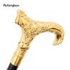 Golden Skull Flower Head Walking Cane Fashion Decorative Walking Stick Gentleman Elegant Cosplay Cane Knob Crosier 93cm