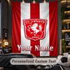 Wandteppich FC Twente Benutzerdefinierter Name Text Personalisierter Wandbehang Teppich Heimwanddekoration