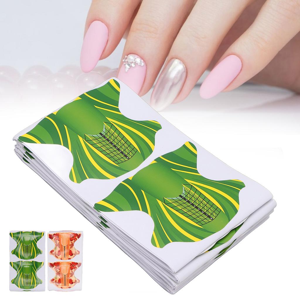 100pcs Nail Form Professional Home Nail Salon Portable Nail Extension Form  Sticker Accessory