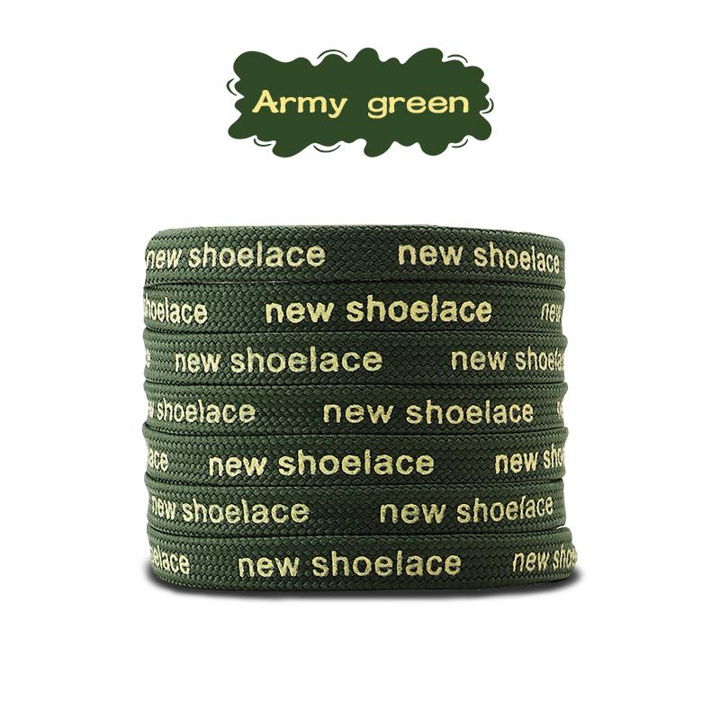 Stylish Reversible Letter-Printed Shoelaces High-Quality Shoelace for Sneakers and Canvas Shoes 100/120/140/160cm 1Pair
