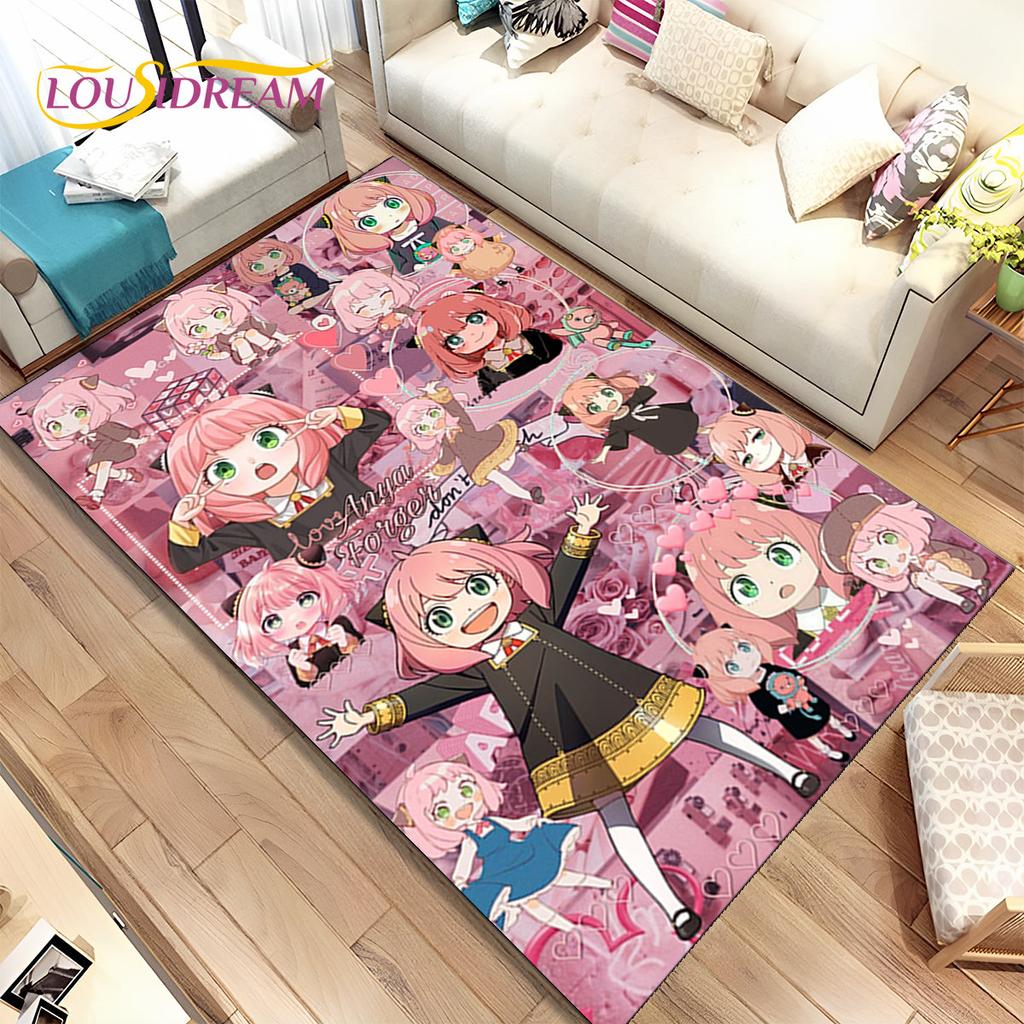 Japan Anime SPY×FAMILY Cartoon  Area Rug Large,Carpet Rug for Living Room Bedroom Sofa Doormat Decoration,kid Non-slip Floor Mat