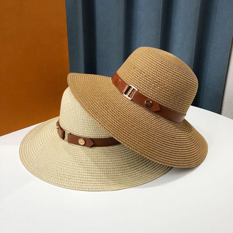 Französischer Strohhut Damen Sommer Strandurlaub UV-Schutz Sonnenhut Stroh Sonnenhut mit großer Krempe