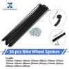 X Autohaux Spițe Bicicletă 12G 125/134/136/155/160/170/175/183/185mm Lungime Spițe Roată Bicicletă Piese de Înlocuire Oțel Carbon Negru