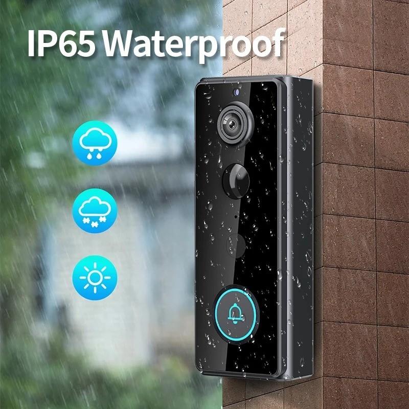 Campainha de Vídeo Inteligente WIFI Sem Fio IP65 Intercomunicador Câmera Sistema de Segurança Residencial Detecção de Movimento Visão Noturna Campainha de Porta