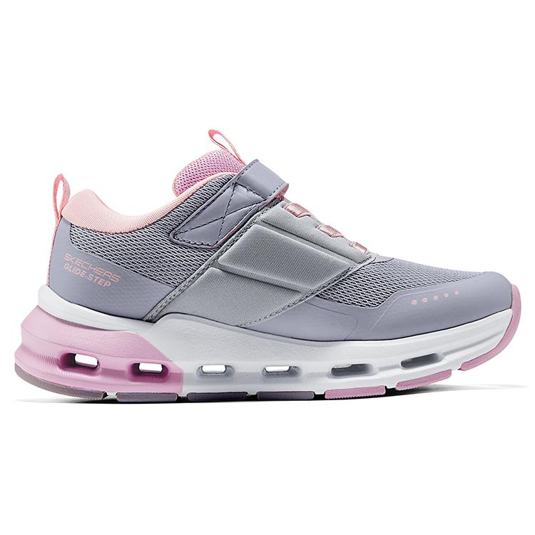 Skechers Girls Comfortable Versatile Outdoor Velcro Durable Breathable Non-Slip Low-Top Casual Shoes Kids sneaker Pink Purple 303652L-LVLP