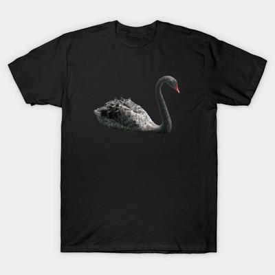 Unisex Fashion TShirt Black Swan Print TShirt Plus Size XS-6XL T-Shirt 100%Cotton Tops O Neck Short Sleeve Tees