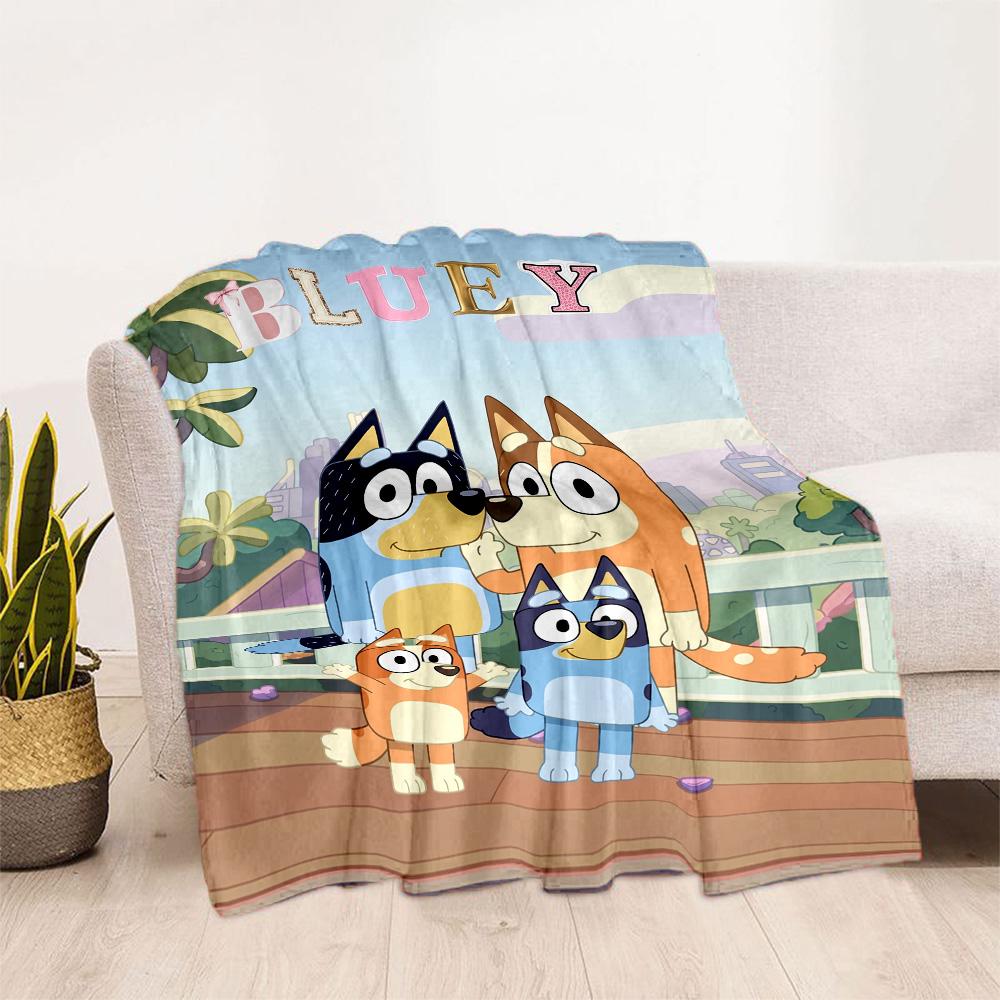 Bluey's Adventure Forest Blanket Comfortable Suitable for Bedding Sofa Livingroom for All Occasions Playful Design