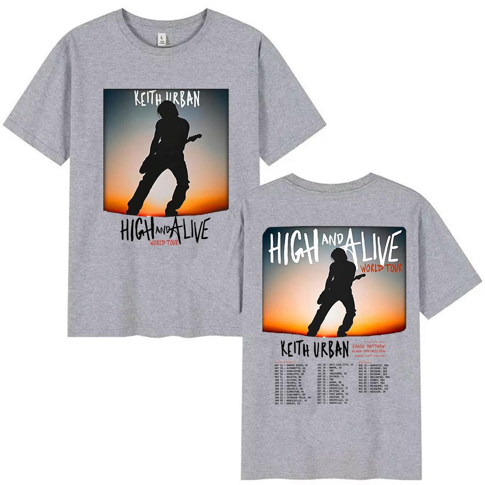 

Keith Urban High and Alive World Tour Merch T-shirt Men s Women Vintage Hip Hop Fashion Oversized Cotton T Shirt 3XL