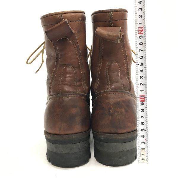 Vintage logger boots 26 brown USA 70s-80s?(USED)