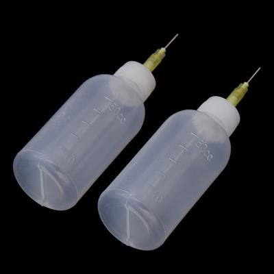2PCS 50ml Outils en Plastique pour Poterie Bouteille Transparente pour Presser la Boue Ligne Fine Décorative Outils de Fabrication d'Artisanat DIY Accessoires