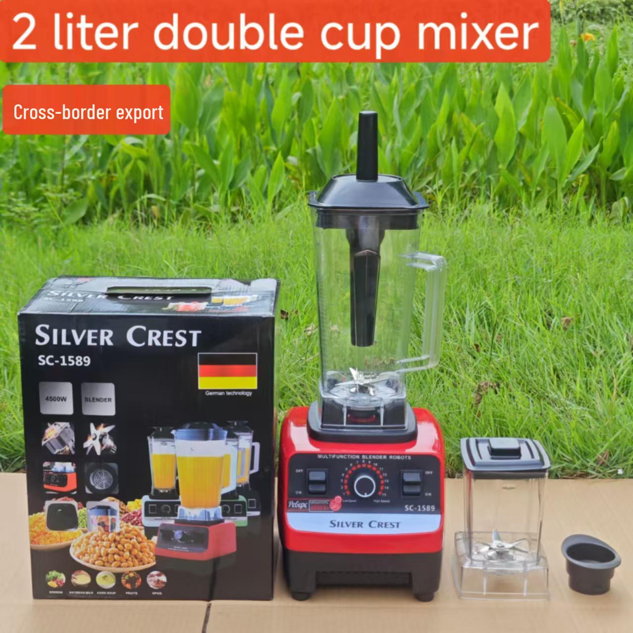 

Cross 4L Double Cup Smoothie Maker: Multi-functional Food Processor, Ice Crusher, Hand Blender, Juicer Extractor.