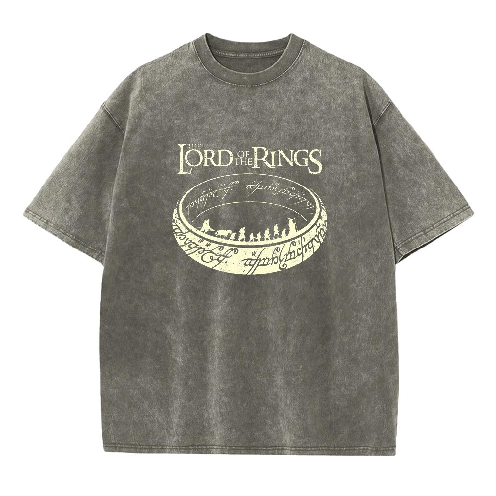 Printed Pure Cotton Washed TShirt For Men Round Neck Loose Fit Casual Short Sleeves Suitable For Commute And Trendy Wear