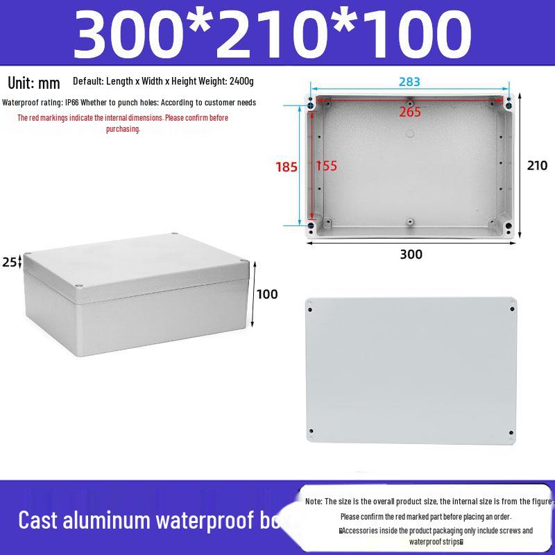Druckguss-Aluminium Außenverteilerkasten IP65 Wasserdichtes Gehäuse