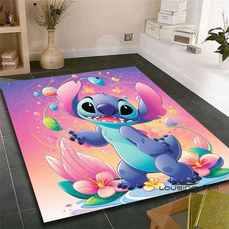 3D Cartoon Sci-fi Movie (Stitch) Rug, Suitable for Living Rooms, Children's Rooms, Bedrooms, Sofas, Doormats, and Other Home Déc