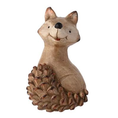 Country Living Wood Effect Fox Christmas Decoration