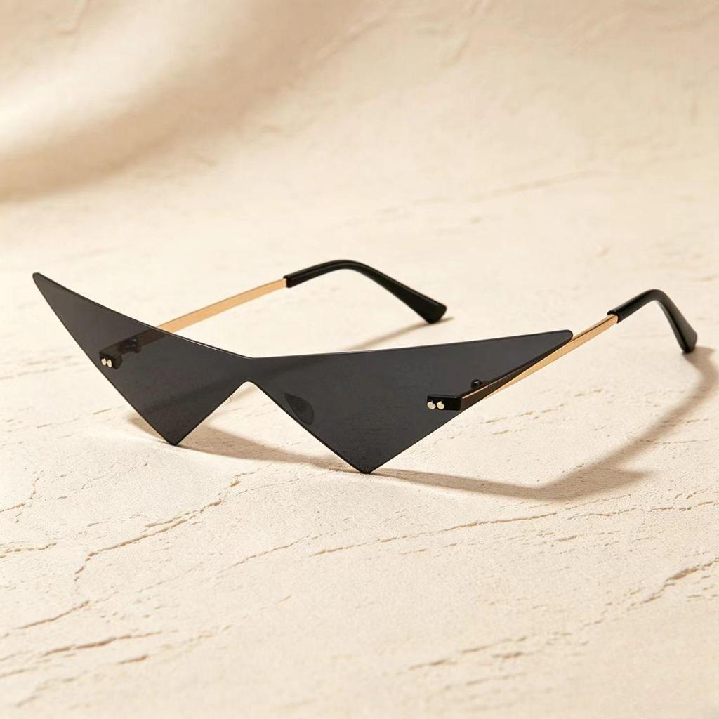 Triangular Rimless Hip Hop Sunglasses - Ultra-light and Stylish for Parties, Fashion Shows, and Street Fashion.