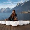 Vente Flash! Excellent prix! Bol chantant en cristal de quartz blanc givré avec base de mise à la terre pour la musique thérapeutique