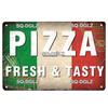 Italienische Pizza Vintage Metallschild Blechschild Vintage Dekoration Man Cave Plakette Hauswanddekoration Bar Schild Heimdekoration Poster