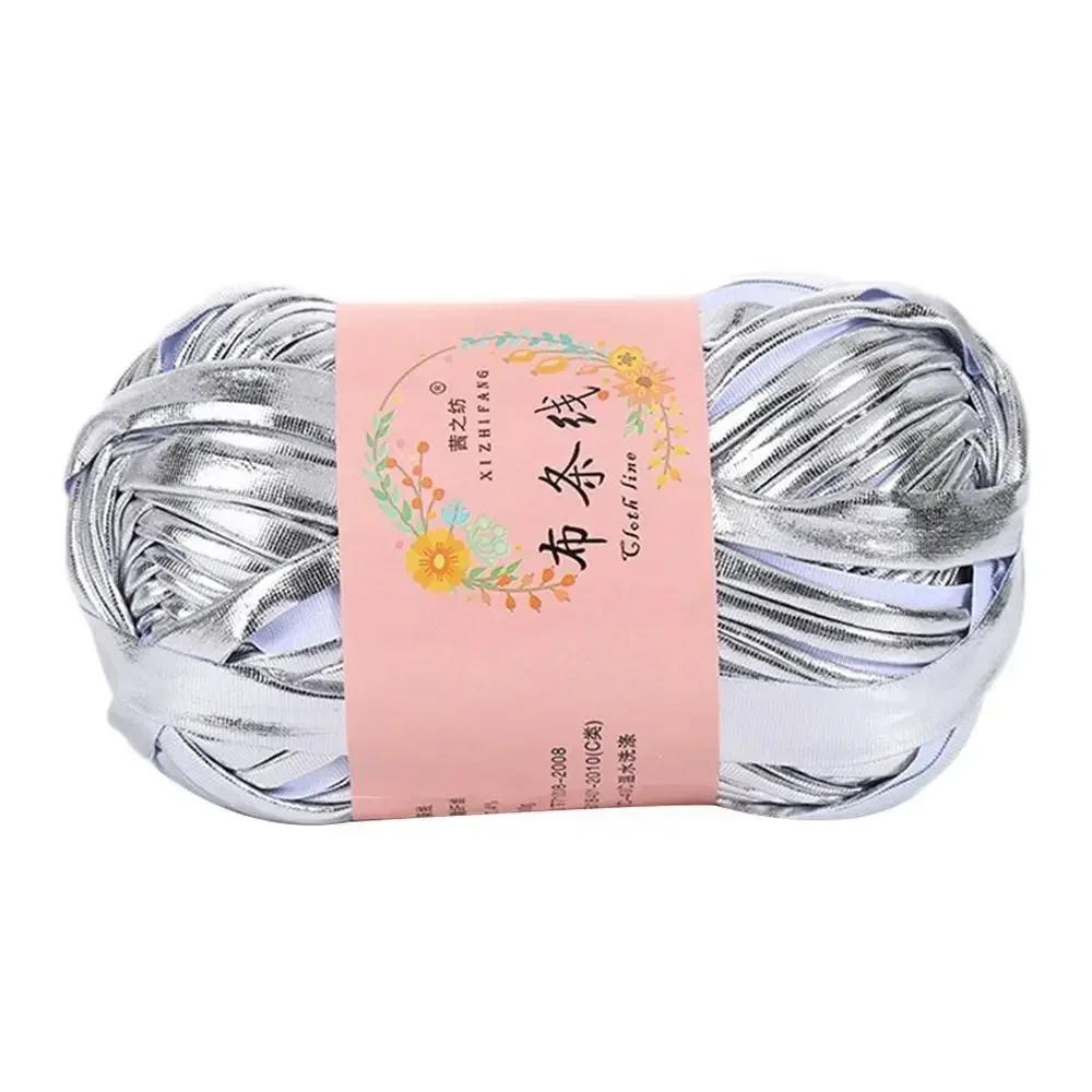 100g Ecopelle Filato da Crochet Lucido Filato per Maglia Fai-da-te Pallina di Filato per Borsa Coperta Cuscino Maglia Maglia all'Uncinetto Filato