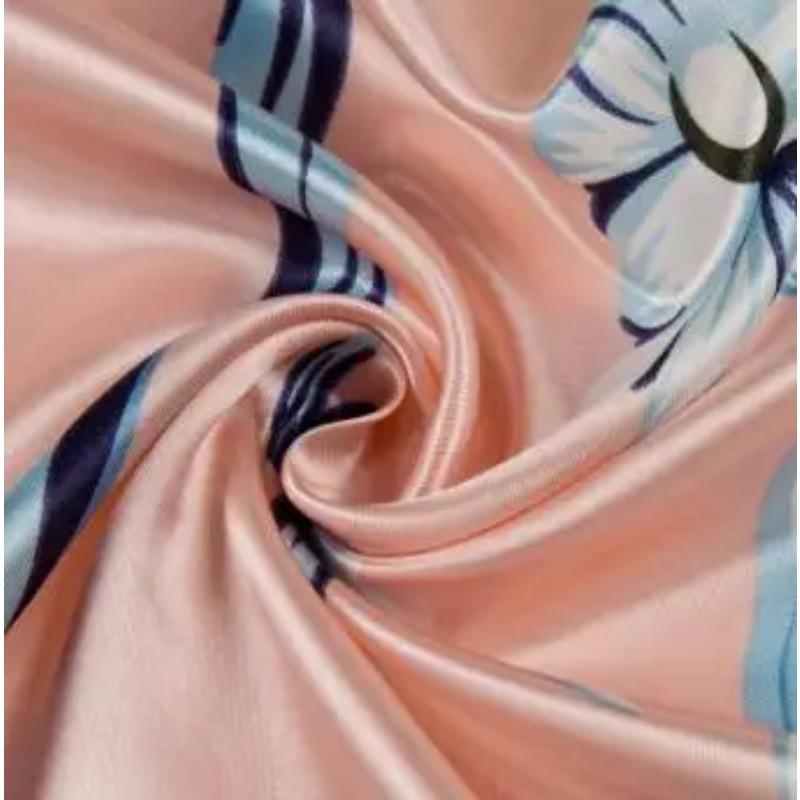 Fashion Square Scarf  New Bamboo Orchid Silk Scarf For Women Hijab Shawl Luxury Brand Foulard Plaid Scarves Wraps For Ladies