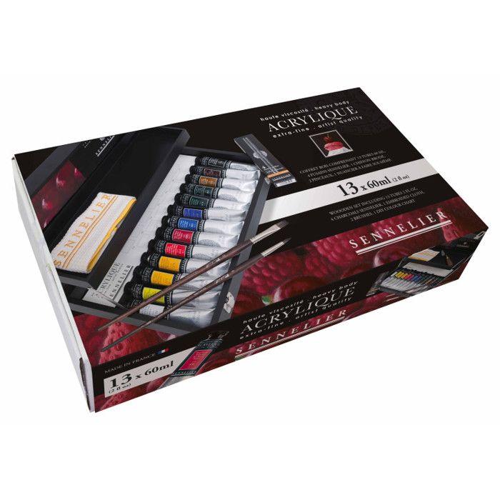 Box - Acrylic Paint - Extra-fine - Sennelier - 13 Tubes of 60 Ml