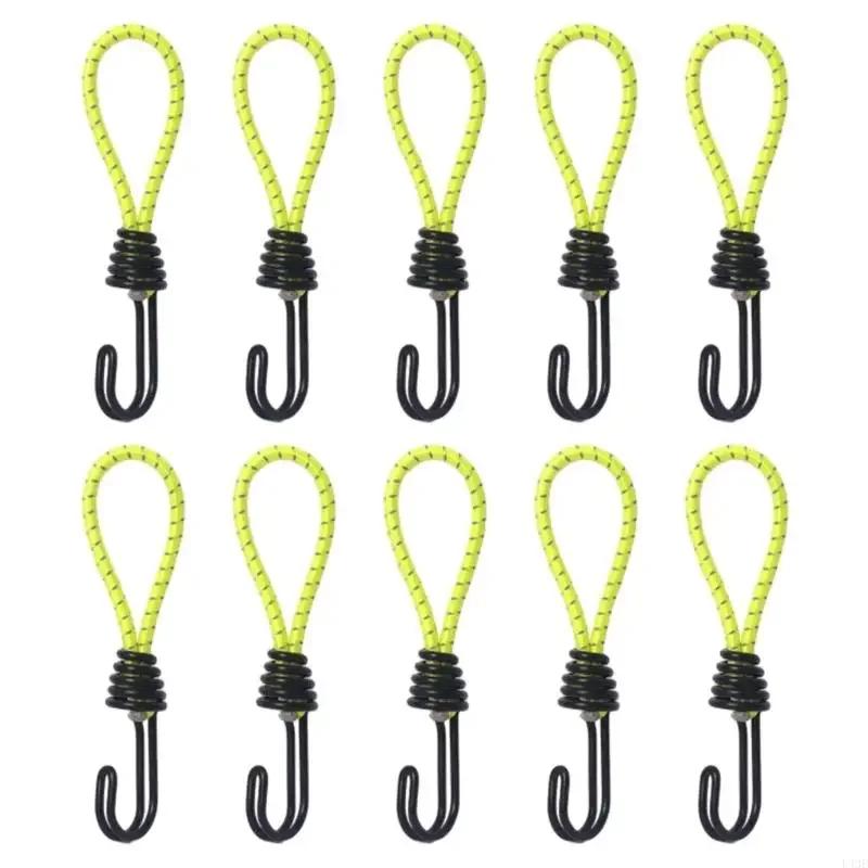 Bungee Cord with Hooks 10 Pack Superior Rubber Heavy Duty Straps Strong Elastic Rope for Outdoor Tent Luggage Rack Camping Cargo