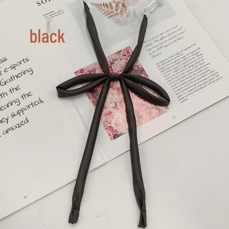 Japanese School Style Solid Color No-Tie Bow Tie for Women