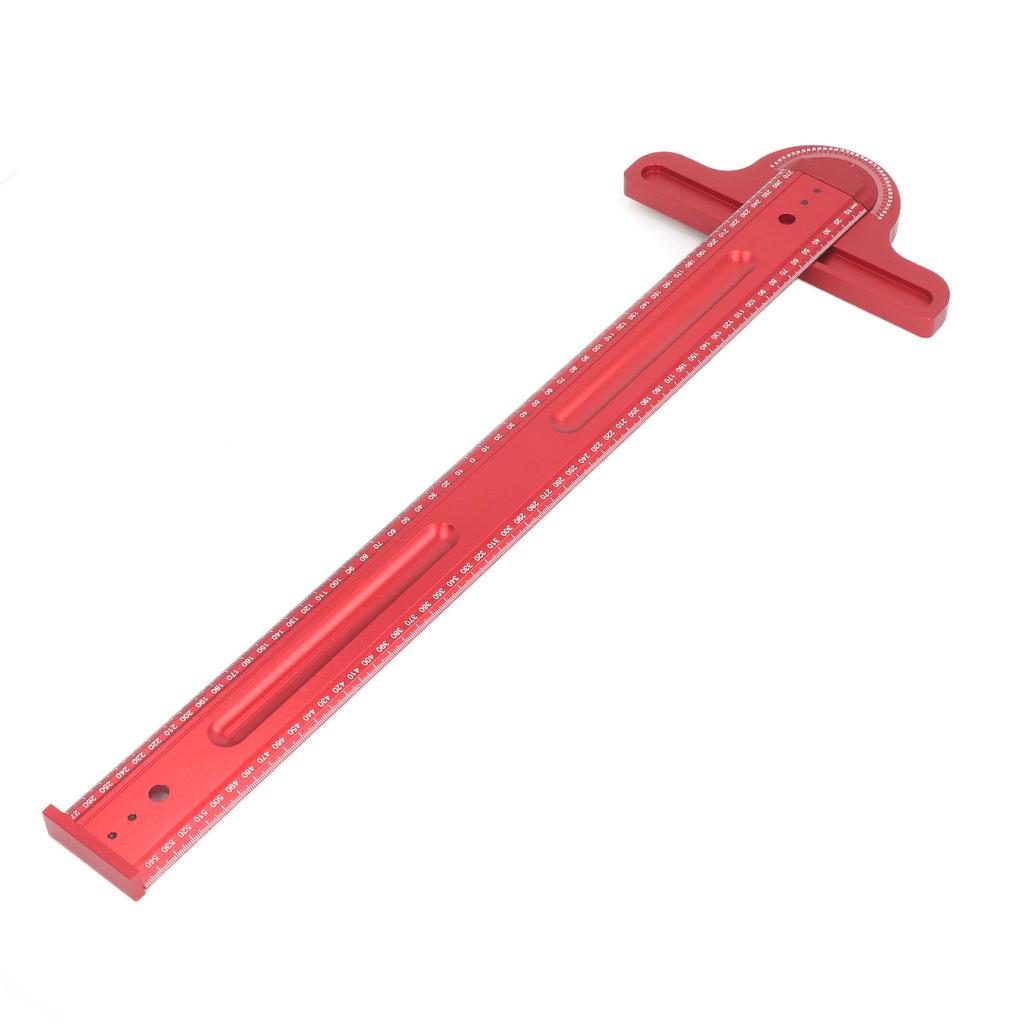 Woodworking T Square 550mm 0 To 180 Degree Angle Finder Ruler Aluminum Alloy Scribing Tool