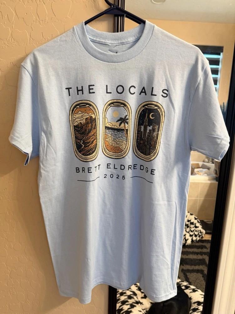 Brett Eldredge The Locals Member Only 2025 Tee Light Blue 1Side Shirt BT2044 Unisex T-Shirt XXL