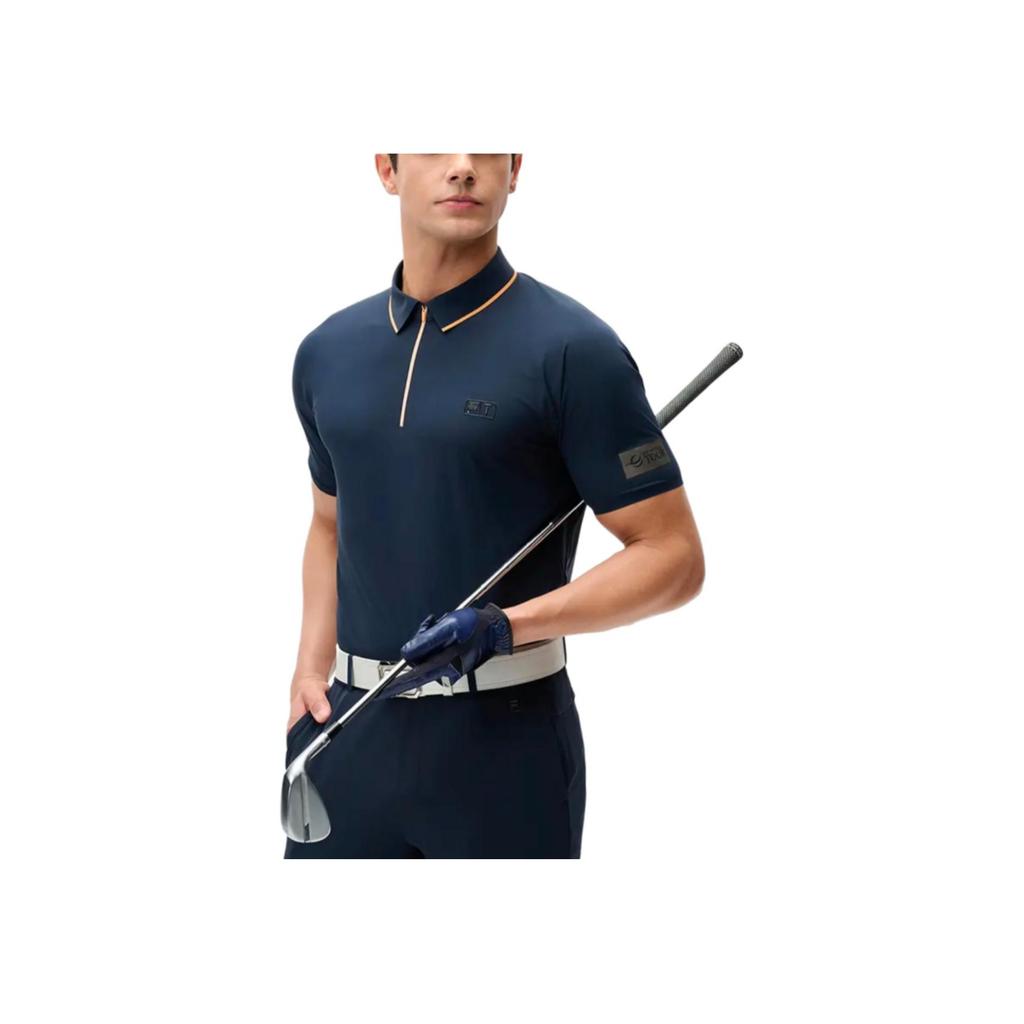 Fila Comfortable Stylish Breathable Short Sleeve Polo Shirt Men Tops Tide-Blue A11M435112F-DB