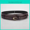 Womens Fashion Waist Belt Pu Leather Alloy Buckle Stylish Wide Belt For Business And Daily Use