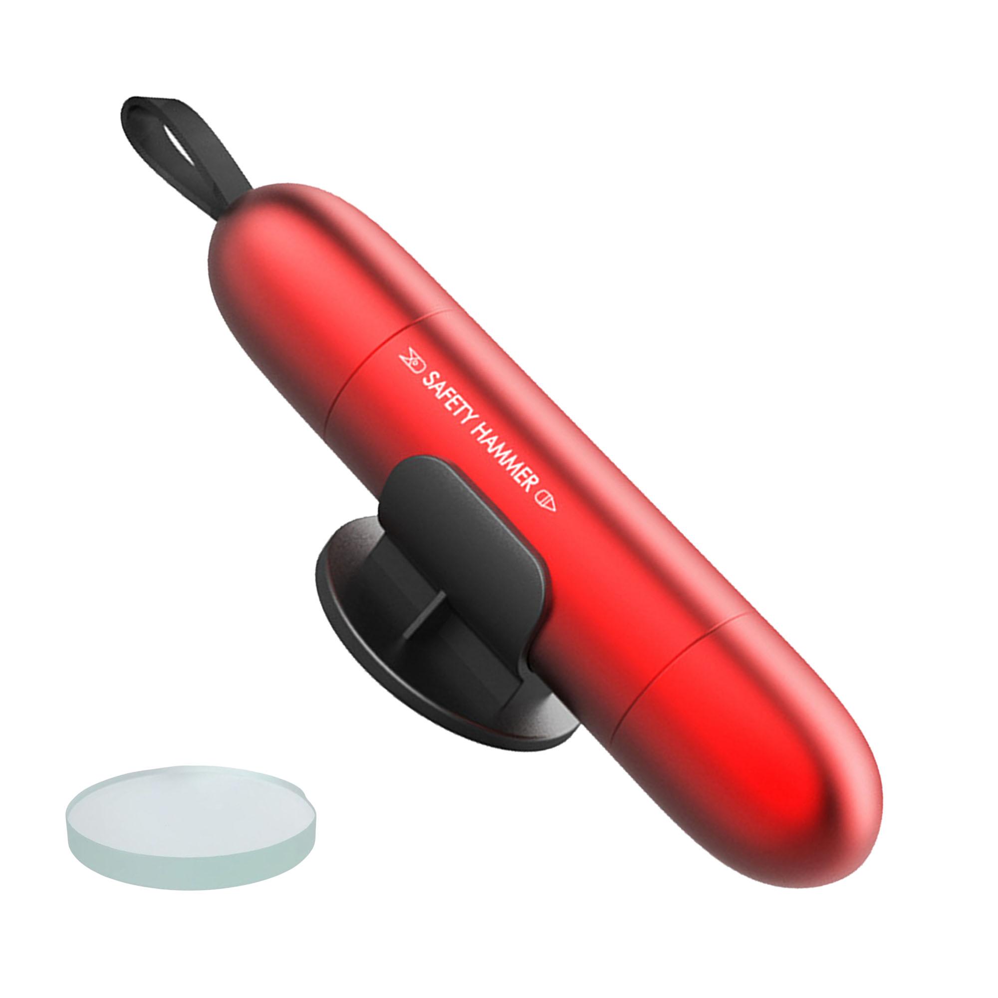 

Аварийный молоток для автомобиля, Молоток безопасности, Стеклобой, Аварийный молоток 2-в-1 для автомобильного стекла с резаком для ремня безопасности для автомобиля, автобуса, Аварийный молоток красный