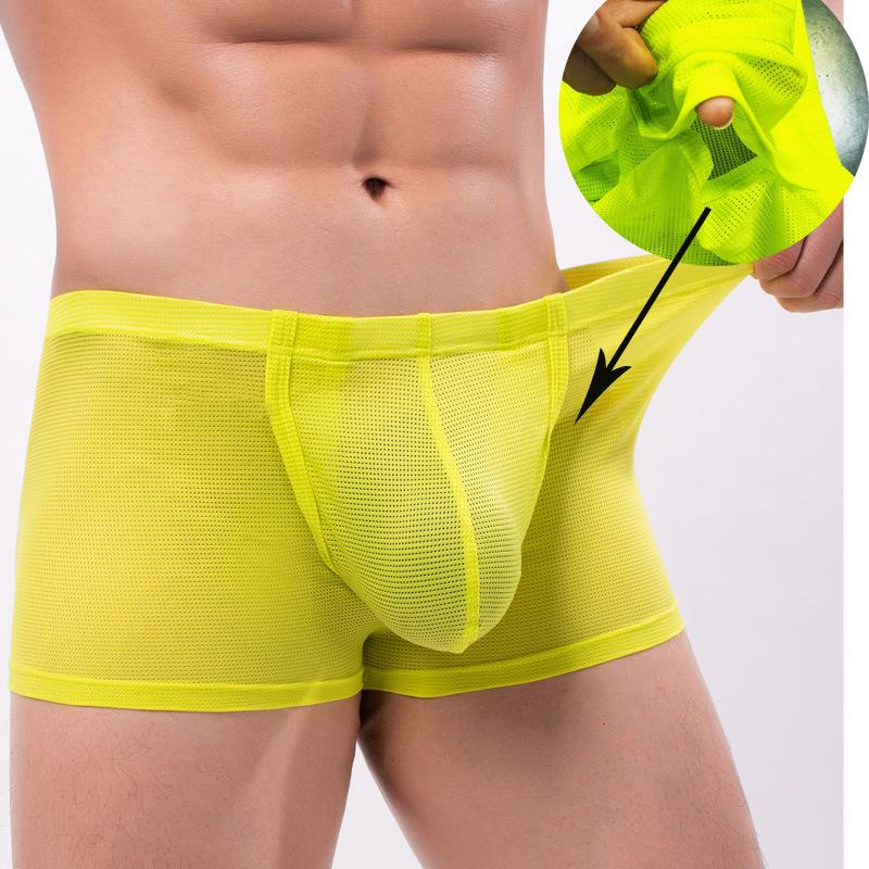 Ademende Nylon Boxer Briefs voor Mannen in de Zomer: Modieus, Comfortabel, Sexy, Middelhoge Taille, High-End Zacht C2-12