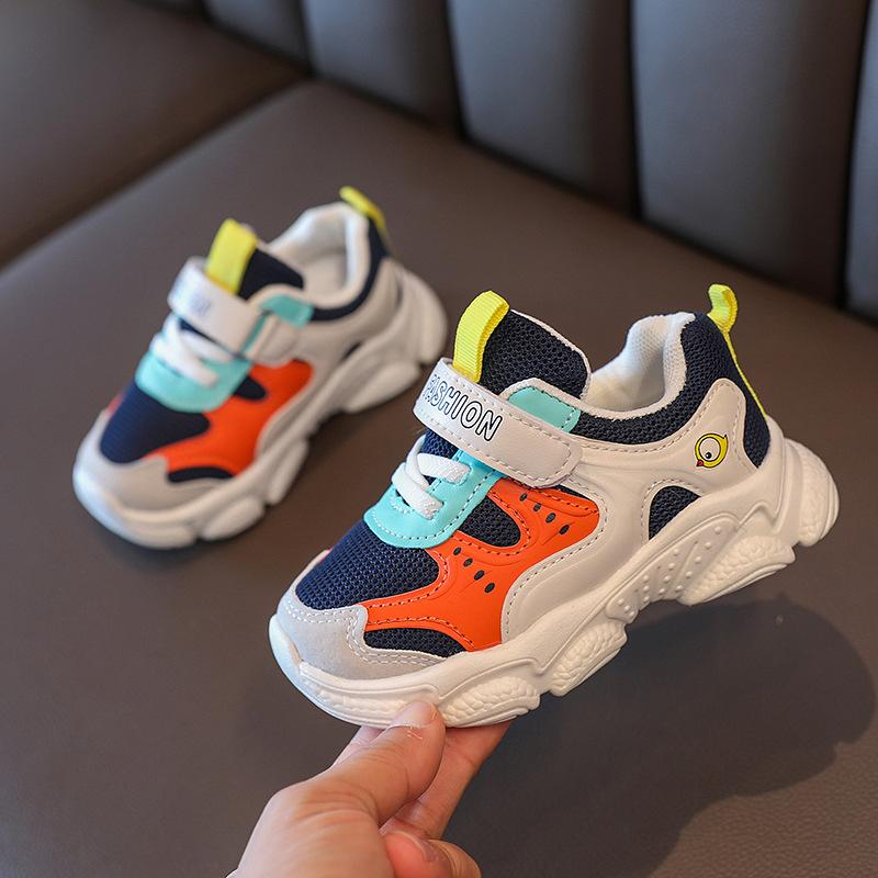 Fashionable Girls' Shoes Spring New Kids Sports Shoe Anti Slip Boys' Shoes Soft Soled Child Mesh Shoes Simple Girls Casual Shoe