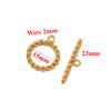 5 Sets Stainless Steel Gold Color Twist OT Toggle Clasp DIY Jewelry Making Necklace Hooks Bracelets Connectors Findings Supplies