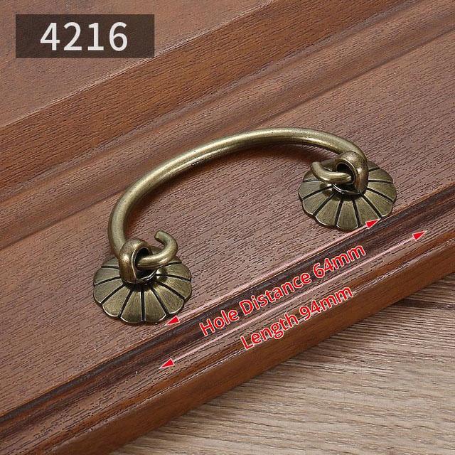 Vintage Antique Bronze Cabinet Handles Chinese Style Furniture Handle Drawer Knobs Wardrobe Door Pulls Furniture Hardware