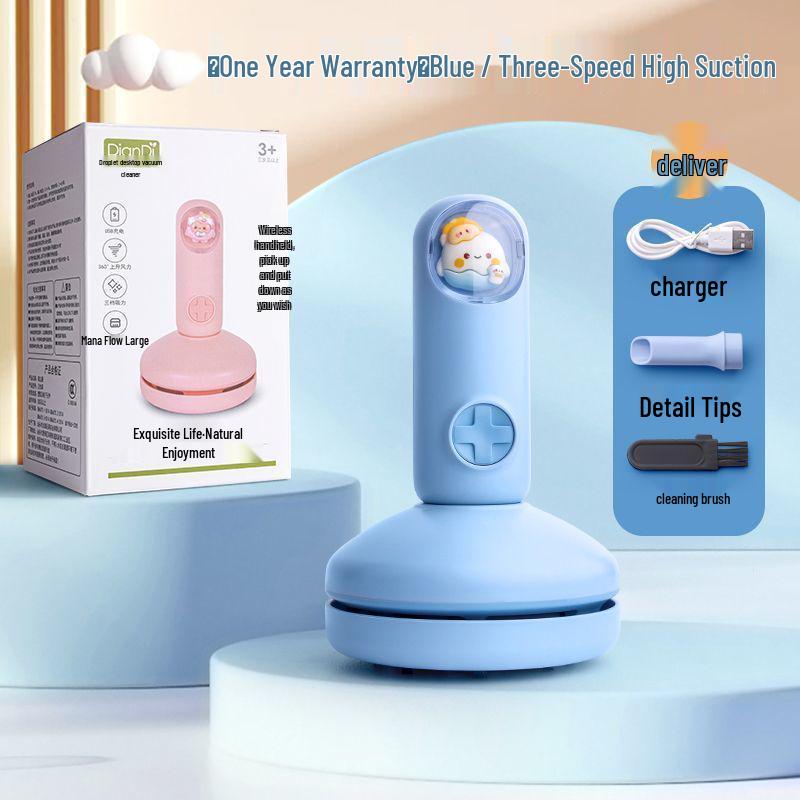 USB Charging Desktop Vacuum Cleaner for Kids  Pencil Eraser Crumbs