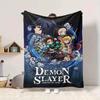 1pc Demon Slayer Soft & Warm Flannel Blanket, Multi-Purpose Throw Blanket for Couch, Sofa, Office, Bed, Camping, Travel