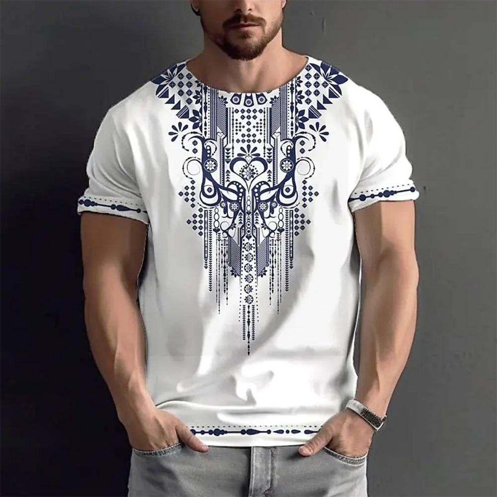 Summer Retro African Ethnic Style 3D Print T-Shirts Men Women Vintage T Shirt Short Sleeve Oversized Kids Tees Tops Man Clothing